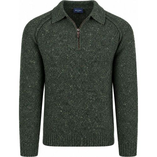 Sweat-shirt Polo Zip Pull Tweed Vert foncé - Suitable - Modalova
