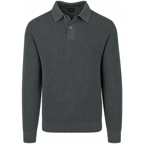 T-shirt Afedro Longsleeve Polo Vert - BOSS - Modalova