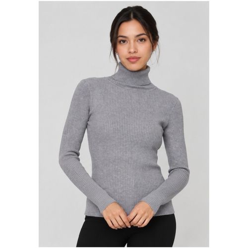 Pull Pull col Roulé F, Gris - Kebello - Modalova
