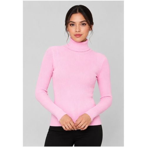 Pull Pull col Roulé F, Rose - Kebello - Modalova
