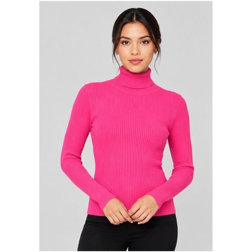Pull Pull col Roulé F, Fushia - Kebello - Modalova