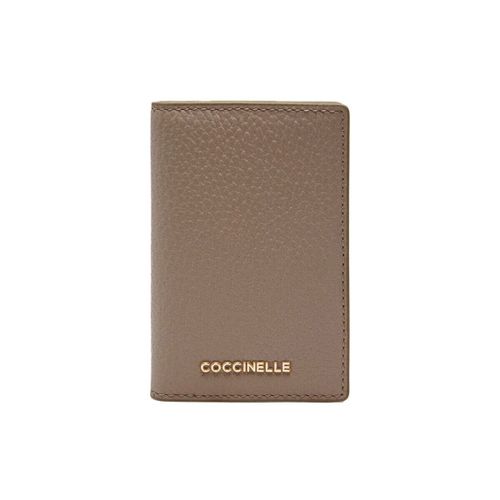 Portefeuille Metallic Soft Card Holder Grained Leather - Coccinelle - Modalova