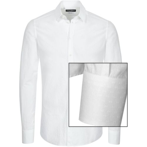 Chemise All-Over-Logostickerei Hemd weiß - D&G - Modalova