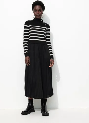 Robe-pull 2 en 1 Rayé Noir XXL - Promod - Modalova