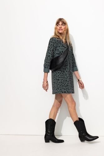 Robe col vareuse léopard Imprimé noir - Promod - Modalova