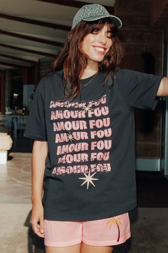 T-shirt à message Imprimé gris - Promod - Modalova