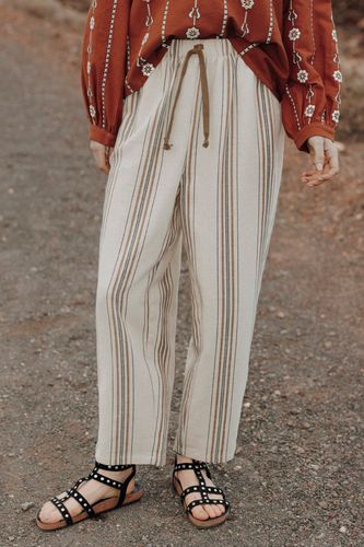 Pantalon court rayé Imprimé multicolore XXL - Promod - Modalova