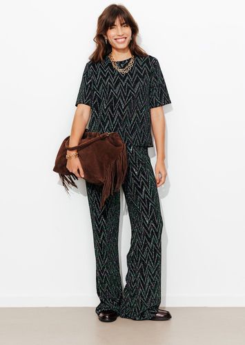 T-shirt à paillettes Imprimé bleu S - Promod - Modalova