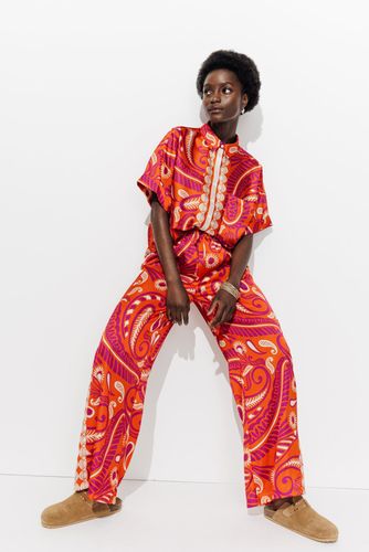 Pantalon satin imprimé Imprimé multicolore - Promod - Modalova