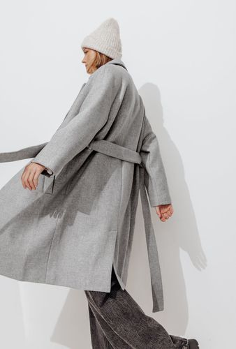 Manteau en laine mélangée Gris clair - Promod - Modalova