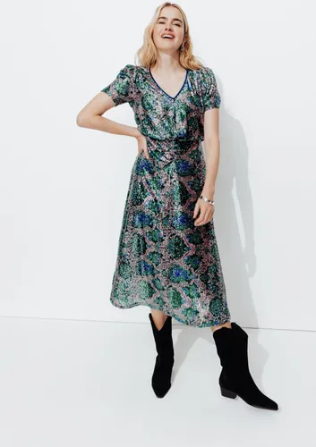 Robe longue à paillettes Imprimé multicolore 42 - Promod - Modalova