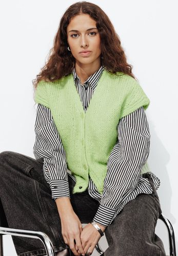 Cardigan sans manches Vert fluo S - Promod - Modalova