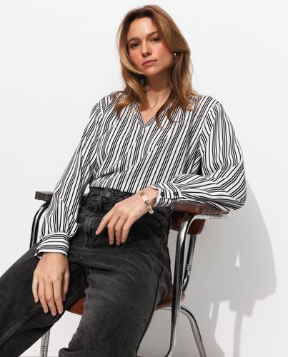 Blouse rayée Rayé Noir M - Promod - Modalova