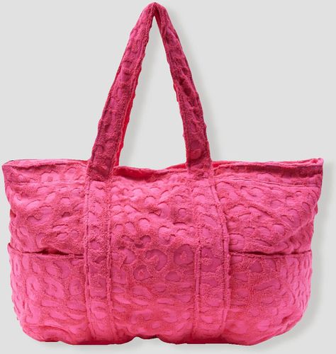 Grand sac zippé en éponge fuchsia - Promod - Modalova