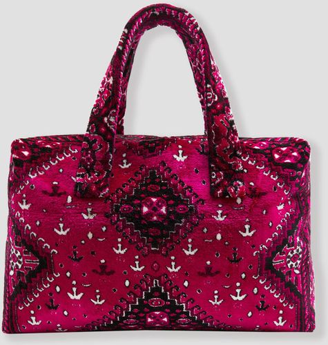 Sac 24H en velours LALLA fuchsia - Promod - Modalova