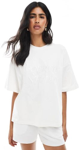 T-shirt Ã  logo Fourth Studio brodÃ© - Blanc Blanc M female - 4th & reckless - Modalova