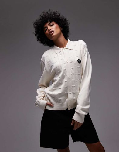 Drewe - Gilet en maille avec logo caur - Blanc Blanc M female - Carhartt Wip - Modalova