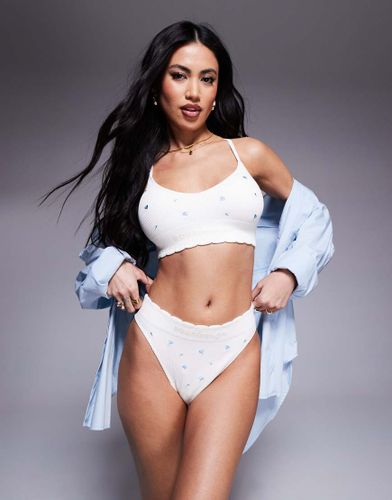 BrassiÃ¨re Ã  fleurs brodÃ©es - Ivoire-Blanc Blanc XS female - Boux Avenue - Modalova