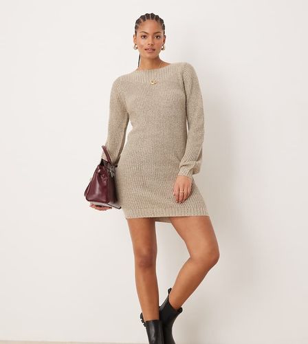 Robe courte en maille Ã  encolure bateau - Beige-Neutre Neutre XS female - Jdy Tall - Modalova