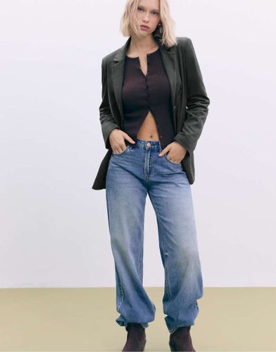 Blazer classique en imitation daim - Vert Vert M female - Stradivarius - Modalova