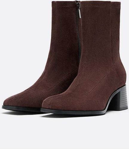 Bottines imitation daim - Marron-Brown Brown 36 female - Stradivarius - Modalova