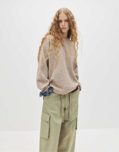 Pull & Bear - Pull en maille douce - Marron-Brown Brown L female - Pull&bear - Modalova