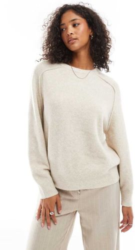 Pull & Bear - Pull oversize en maille - Sable-Neutral Neutral M female - Pull&bear - Modalova