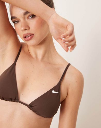 Nike - Essential - Haut de bikini triangle - Marron Marron S female - Nike Swimming - Modalova