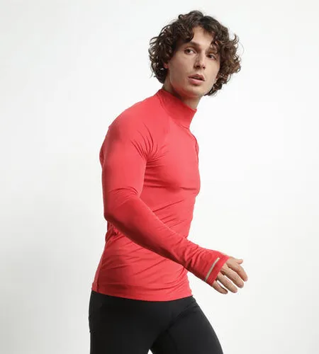 Haut de sport à col montant en microfibre Rouge Move Rouge S - Dim - Modalova