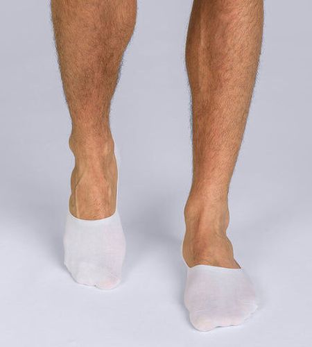 Lot de 2 protège-pieds blanc Basic Coton Blanc 43/46 - Dim - Modalova