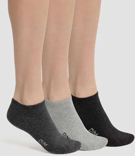 Lot de 3 paires de chaussettes courtes Gris Anthracite Coton Gris 35/38 - Dim - Modalova