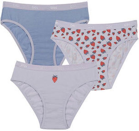 Lot de 3 culottes fille en coton stretch motif fraise Lila Les Pockets Blanc 16 - Dim - Modalova
