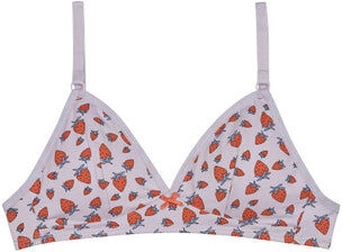 Soutien-gorge triangle coton stretch sans armature Fraises Les Pockets Blanc 85A - Dim - Modalova