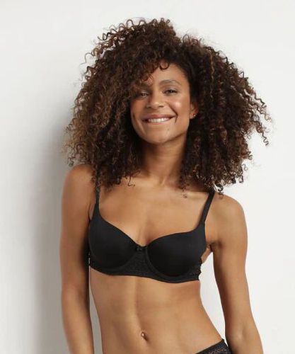 Soutien-gorge corbeille en dentelle florale recyclée Noir Sublim - Féminin - Taille 95C Noir 95C - Dim - Modalova