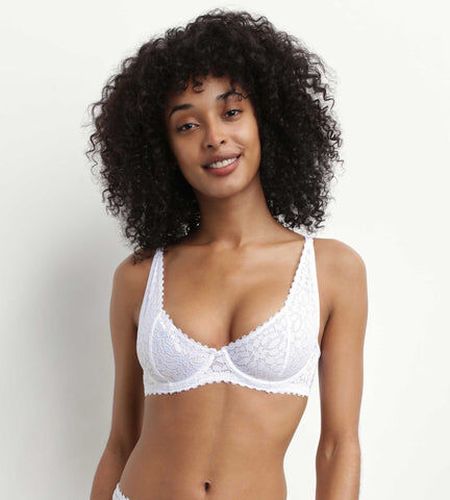 Soutien-gorge à armatures en dentelle florale Blanc Daily Dentelle - Féminin - Taille 90E Blanc 90E - Dim - Modalova