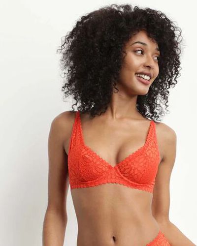 Soutien-gorge à armatures en dentelle florale Feu Daily Dentelle - Féminin - Taille 105D 105D - Dim - Modalova