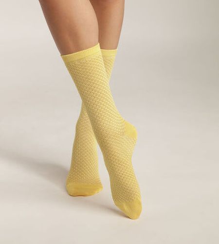 Chaussettes en viscose Citron effet gaufré Style Jaune TU - Dim - Modalova