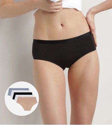 Lot de 5 boxers en coton stretch Les Pockets Eco - Féminin - Taille 44/46 Noir 44/46 - Dim - Modalova