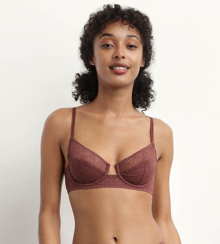 Soutien-gorge emboitant armatures dentelle graphique Cacao Mod de AHM_CACAO INTEN 85B - Dim - Modalova