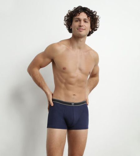 Boxer en coton modal côtelé Bleu foncé Elegant Bleu 5 - Dim - Modalova