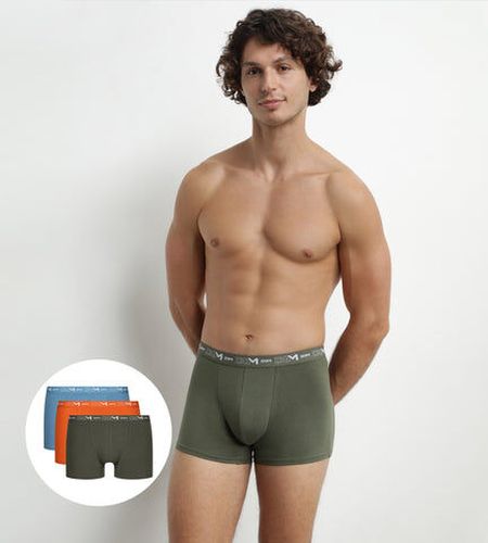 Lot de 3 boxers en coton Orange Vert Coton Stretch Vert 7 - Dim - Modalova