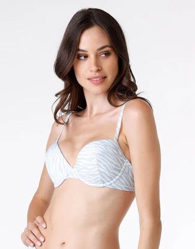 Maillot de bain soutien-gorge push-up en microfibre imprimé, animalier bleu clair Bleu 85B - Dim - Modalova