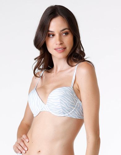 Maillot de bain soutien-gorge push-up en microfibre imprimé, animalier bleu clair STAMP ANIM AZZU 90B - Dim - Modalova