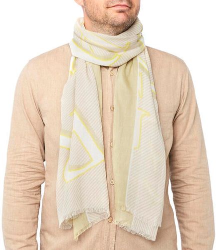 Foulard imprimé Lettres - Sable - 70x180 cm - Draeger - Modalova