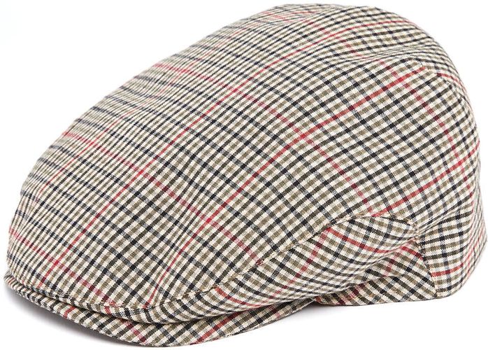 Casquette plate à carreaux - Beige - 100% coton - 3 Tailles - Draeger - Modalova