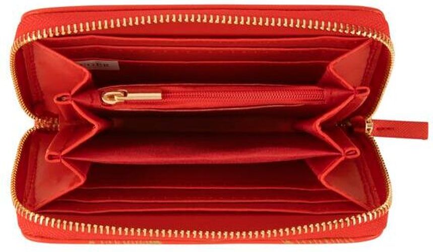 Portefeuille - feuilles dorées - rouge - Draeger - Modalova