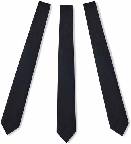 Lot de 4 Cravates Unies en Satin - Noir - Draeger - Modalova