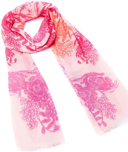 Foulard Imprimé fleurs Jouy en Coton - Rose - Draeger - Modalova