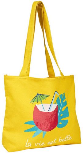 Tote bag coton La vie est belle - Draeger - Modalova