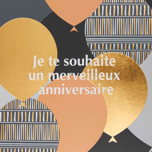Carte anniversaire Ballons or - Draeger - Modalova